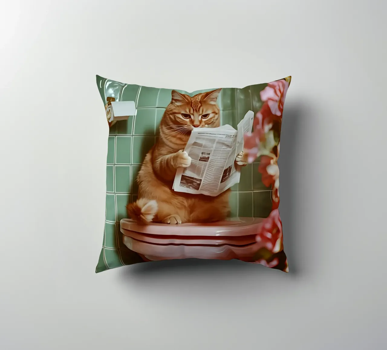Katze liest Zeitung cuscino da NORDLICHT DESIGNS