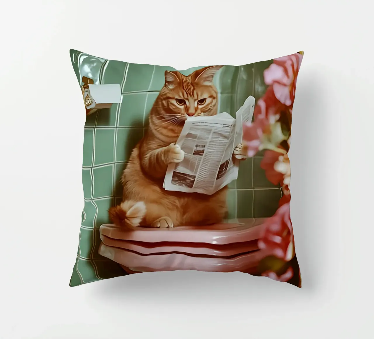 Katze liest Zeitung cuscino da NORDLICHT DESIGNS