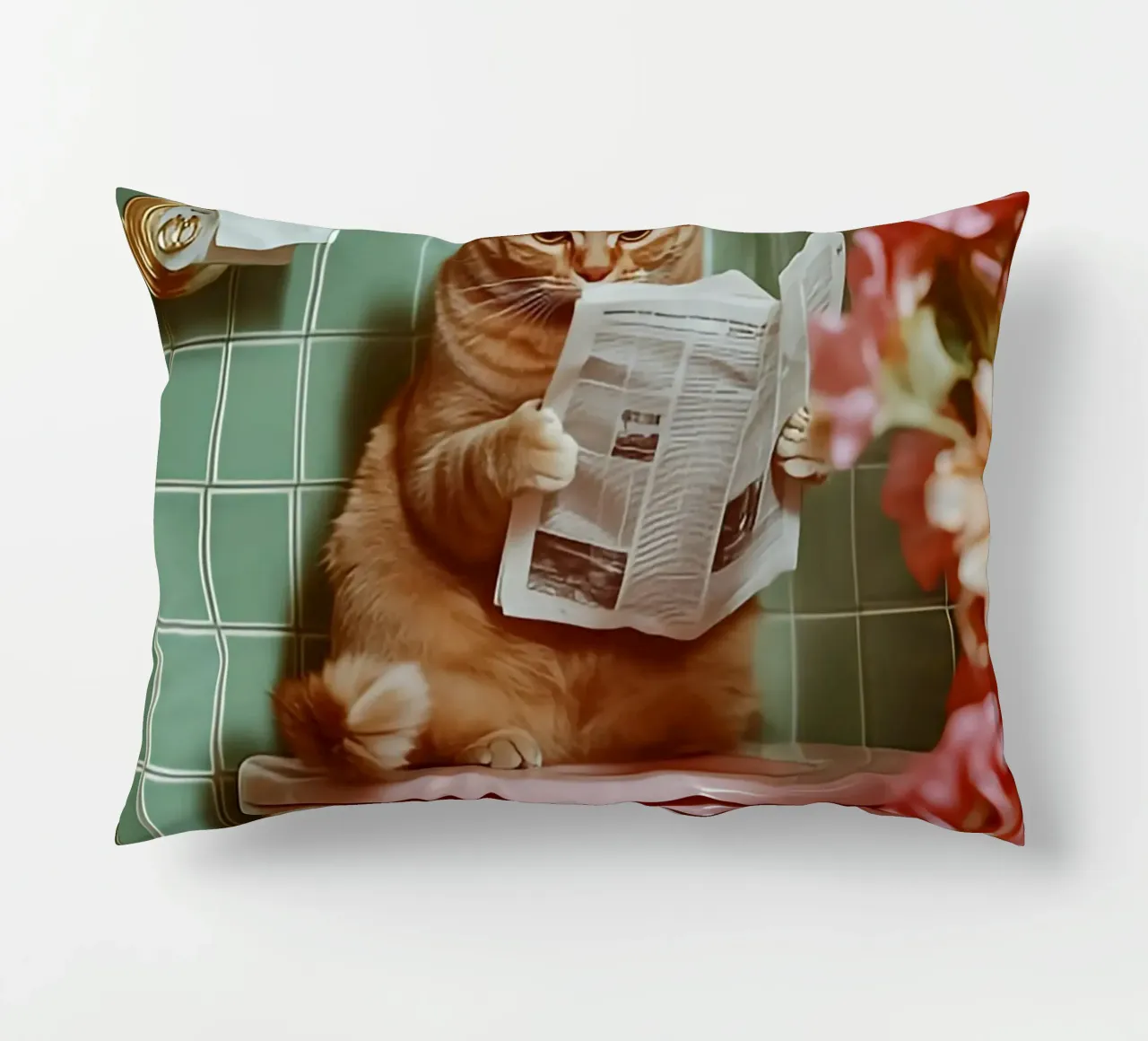 Katze liest Zeitung cuscino da NORDLICHT DESIGNS