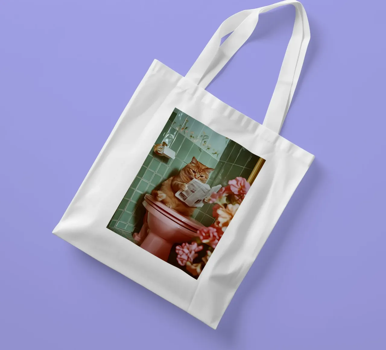 Katze liest Zeitung tote bag by NORDLICHT DESIGNS
