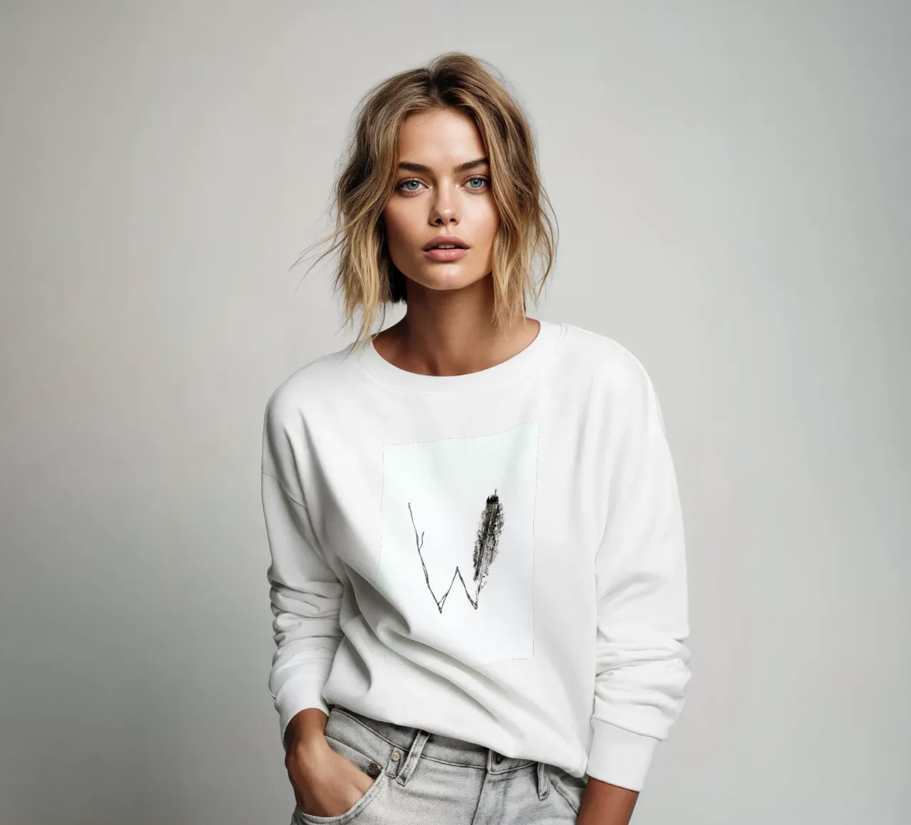 W sweatshirt by Marina Guiu
