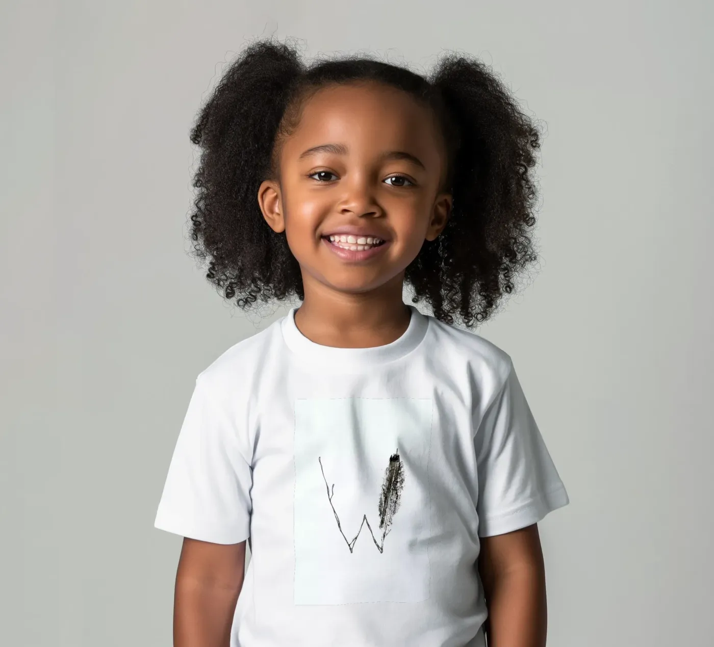 W kinder t-shirt van Marina Guiu