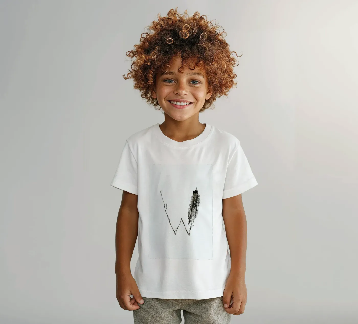 W kinder t-shirt van Marina Guiu