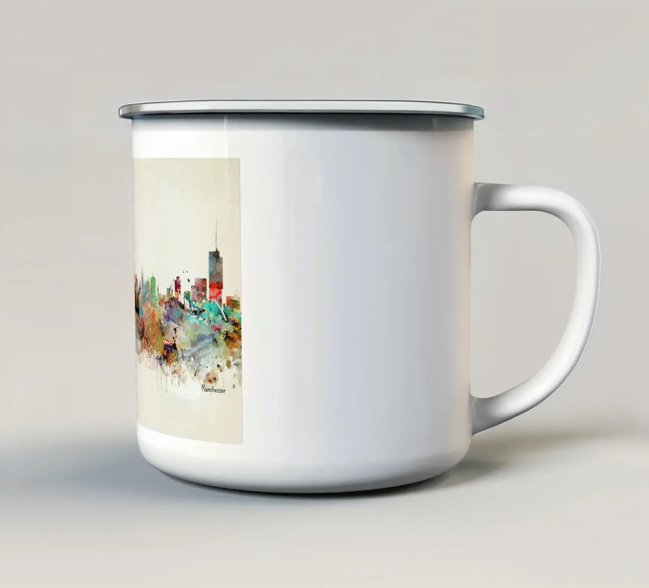 Manchester tazza in smalto da Brian Buckley