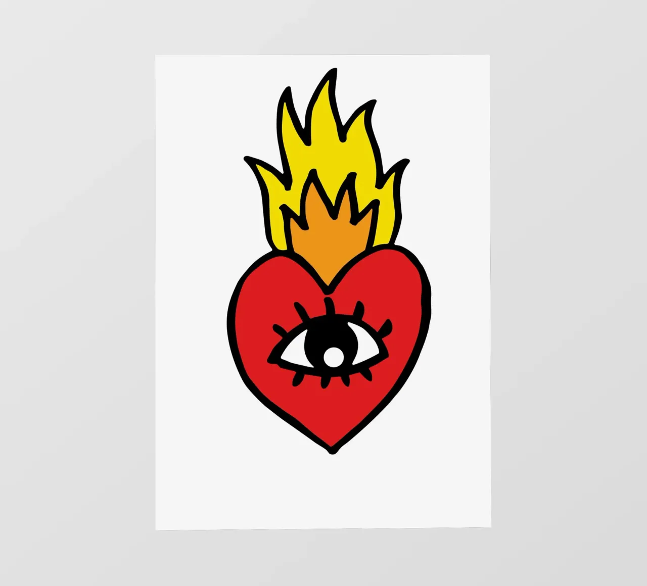 stylized red heart pellicola backlit da ramosashop