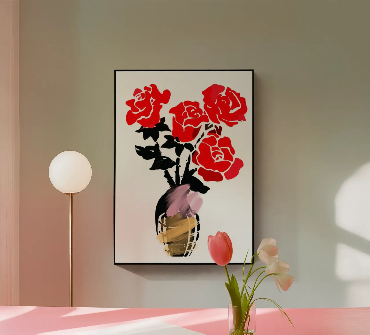 red roses plexiglass da ramosashop