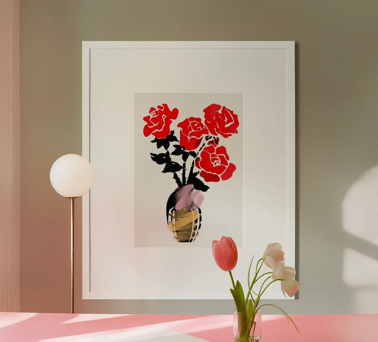 red roses poster da ramosashop