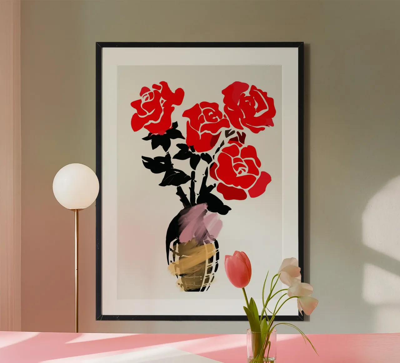 red roses poster da ramosashop