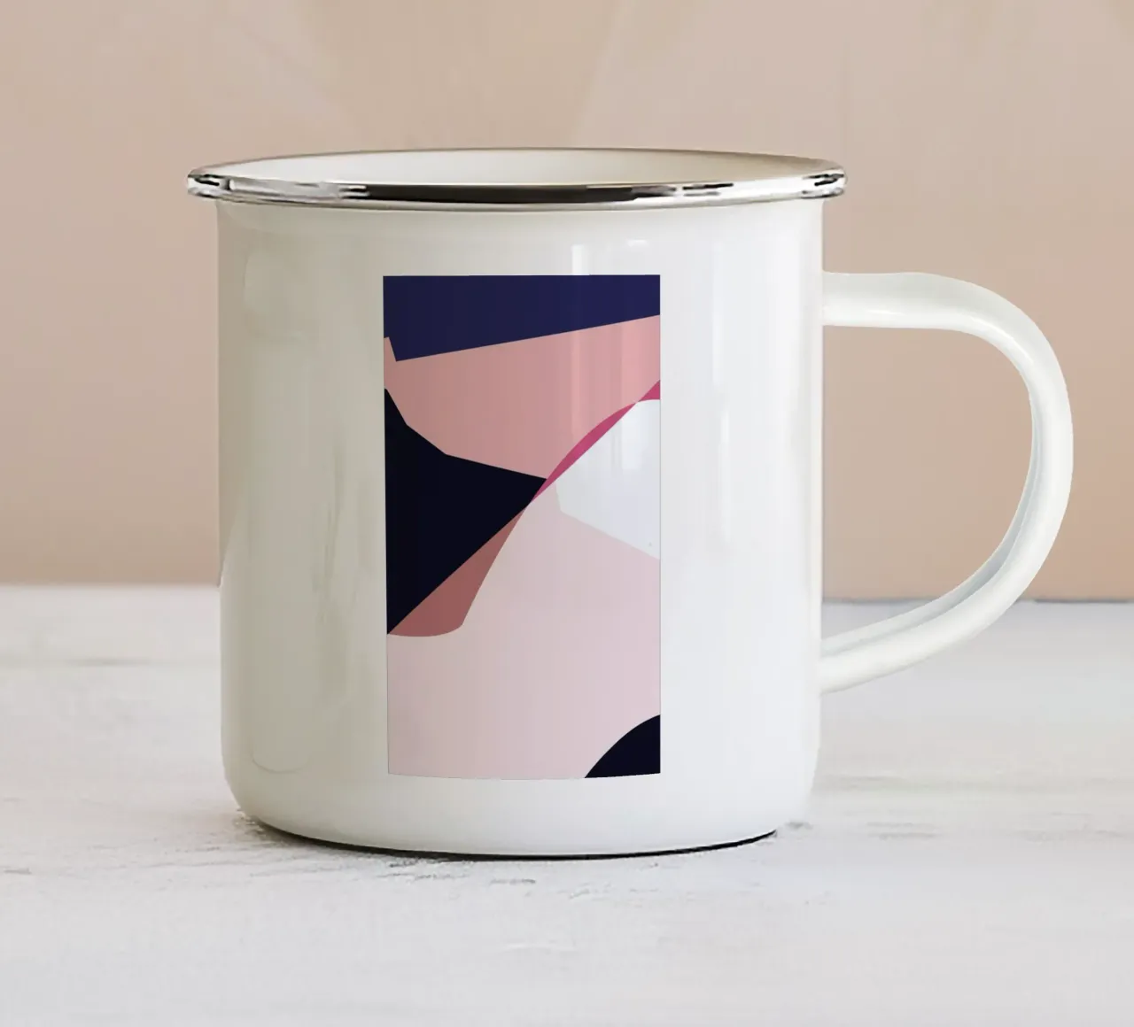 Pinnacle 1 enamel mug by Jonathan Lawes