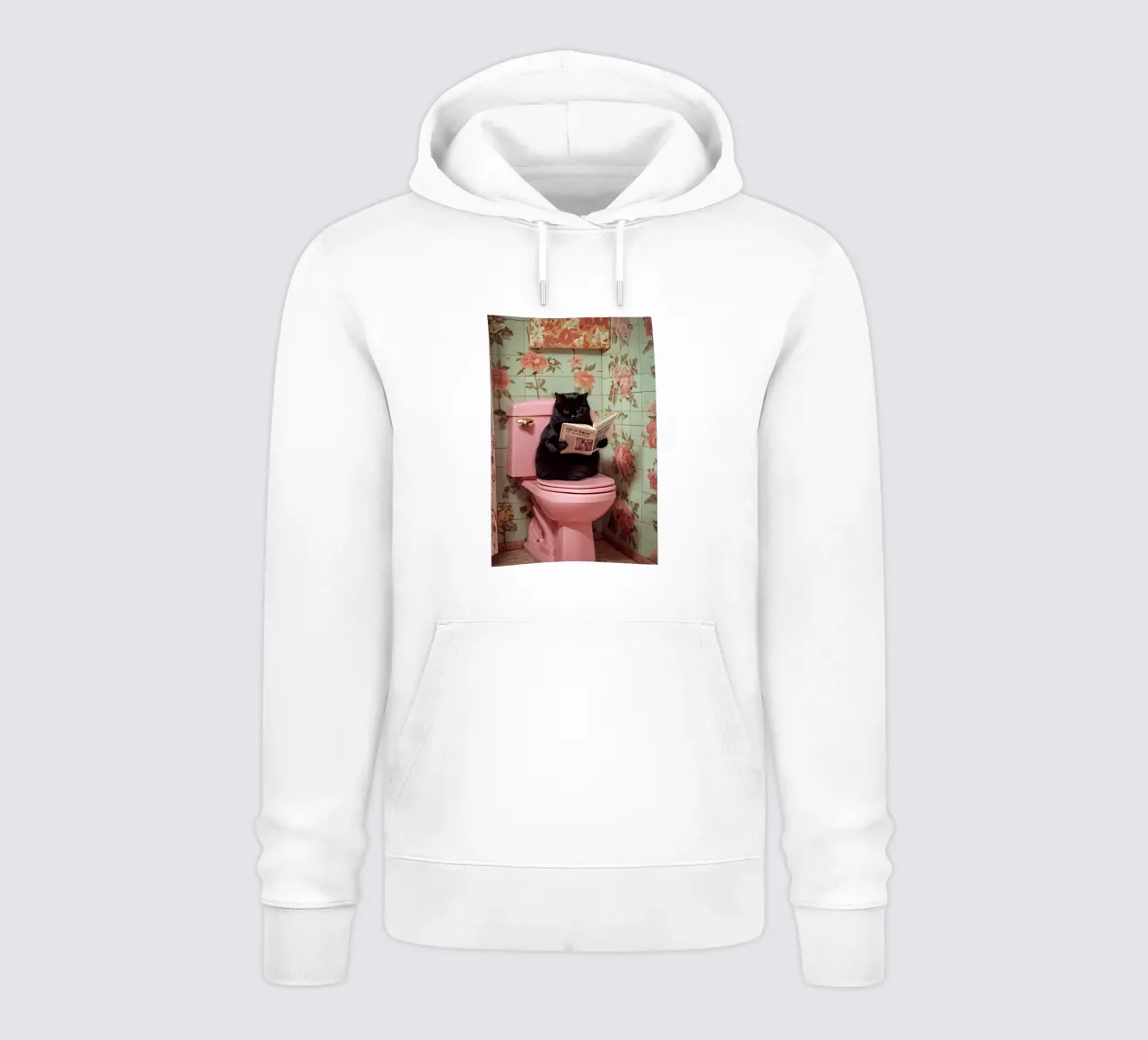 Katze liest Zeitung felpa con cappuccio da NORDLICHT DESIGNS