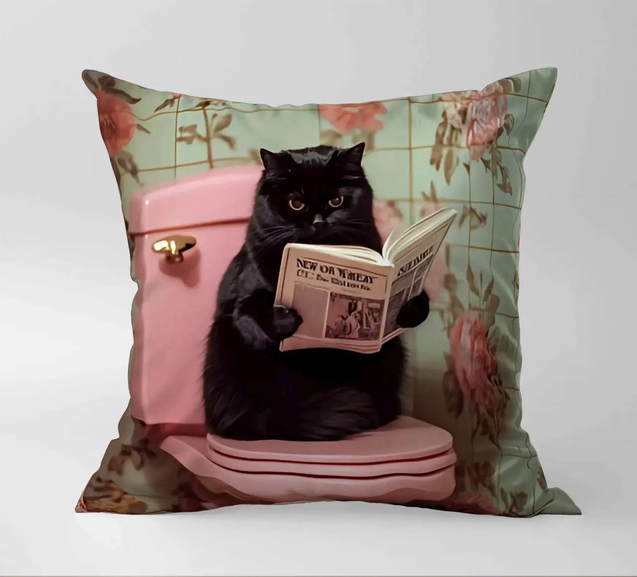 Katze liest Zeitung cuscino da NORDLICHT DESIGNS