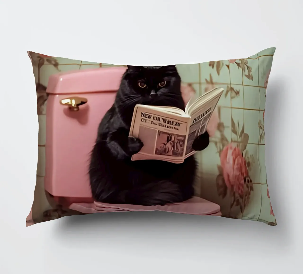 Katze liest Zeitung cuscino da NORDLICHT DESIGNS