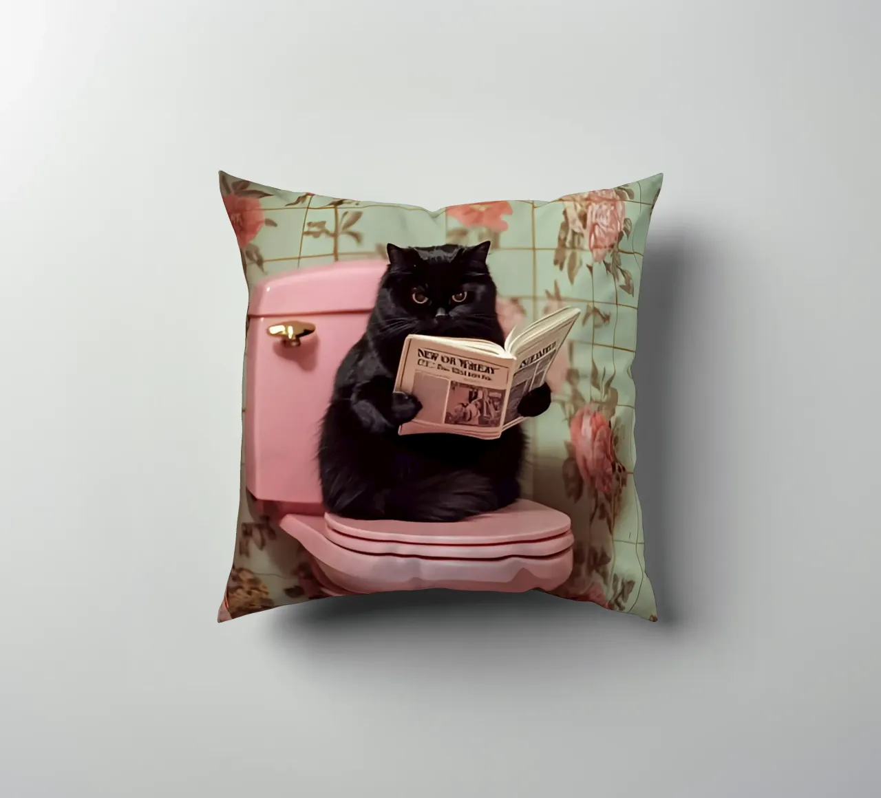 Katze liest Zeitung cuscino da NORDLICHT DESIGNS