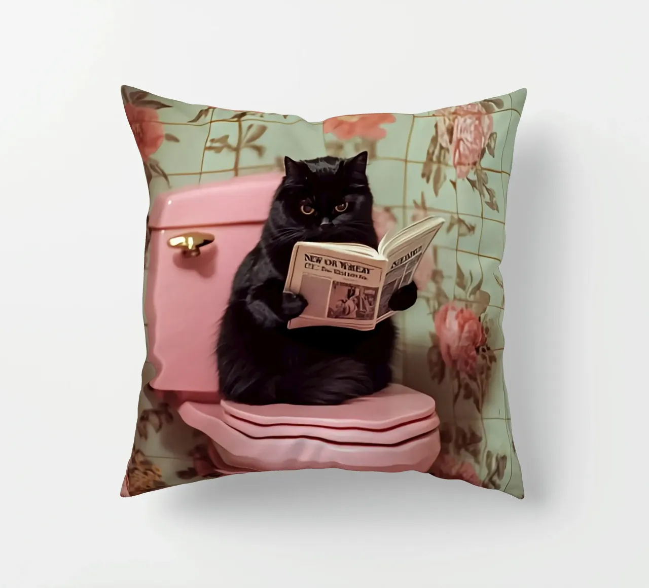 Katze liest Zeitung cuscino da NORDLICHT DESIGNS