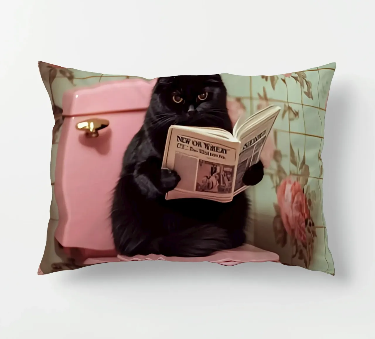 Katze liest Zeitung cuscino da NORDLICHT DESIGNS