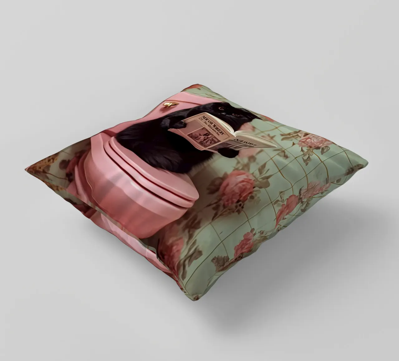Katze liest Zeitung cuscino da NORDLICHT DESIGNS