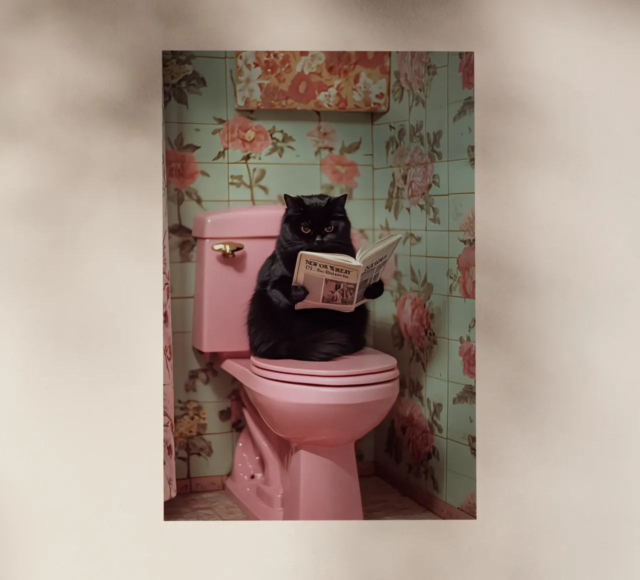 Katze liest Zeitung pellicola backlit da NORDLICHT DESIGNS