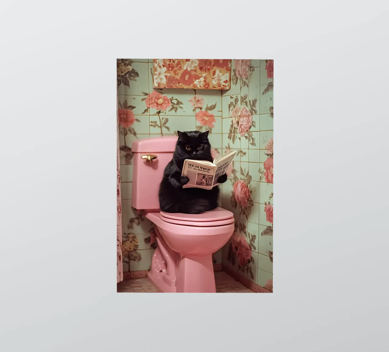 Katze liest Zeitung sticker by NORDLICHT DESIGNS