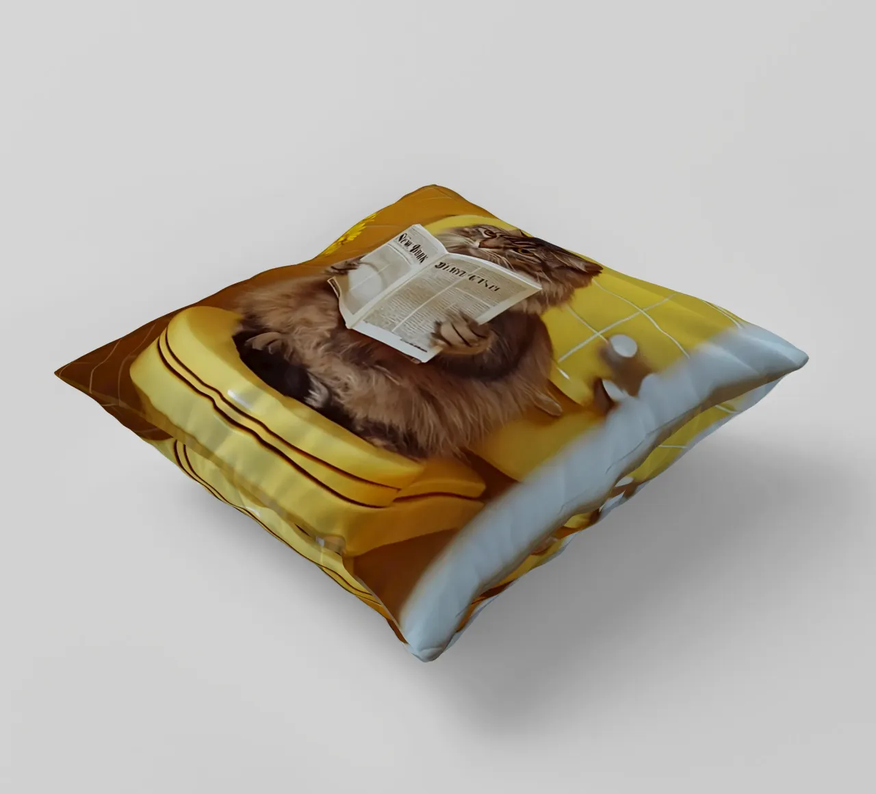 Katze liest Zeitung cuscino da NORDLICHT DESIGNS