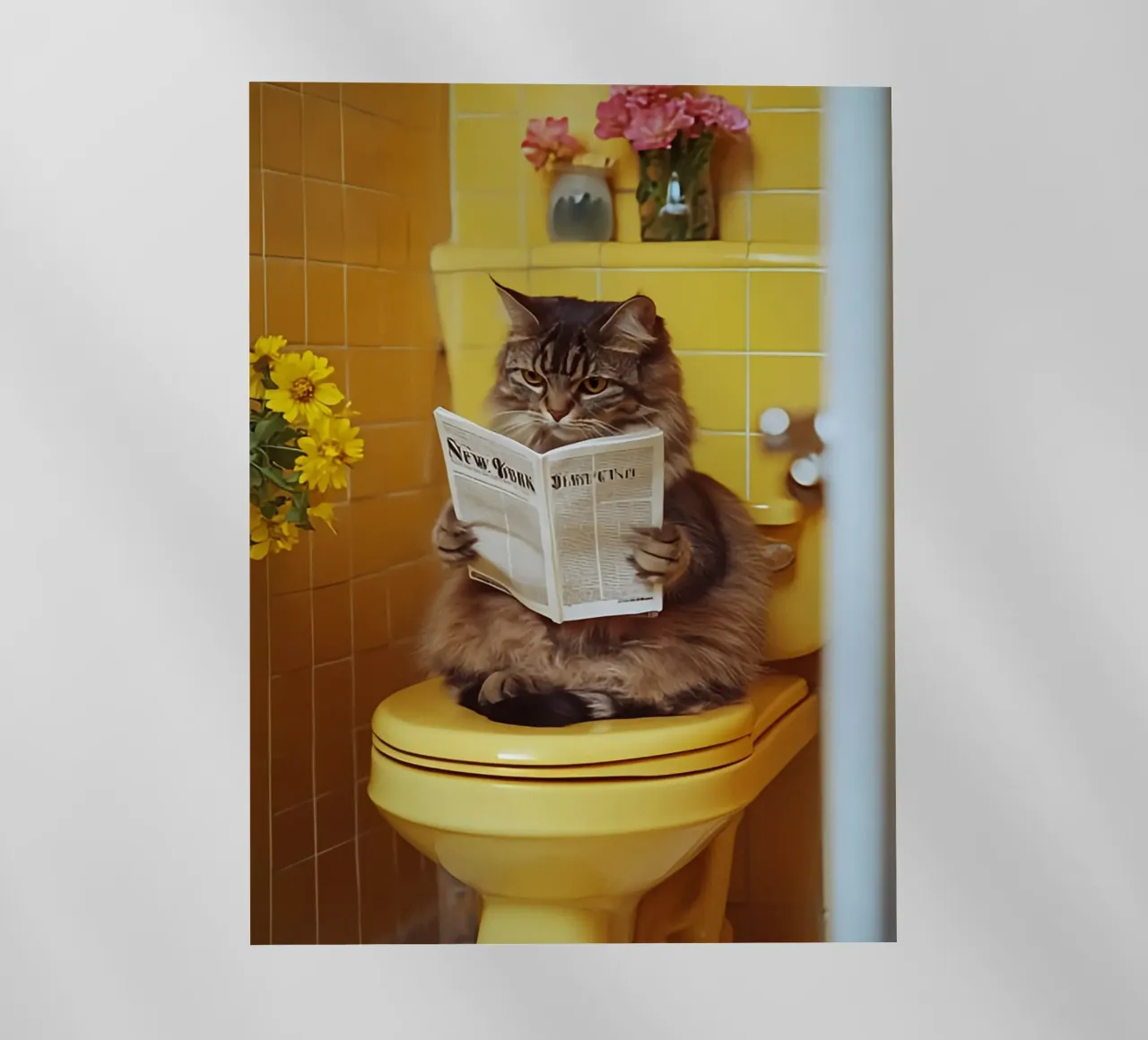 Katze liest Zeitung pellicola backlit da NORDLICHT DESIGNS