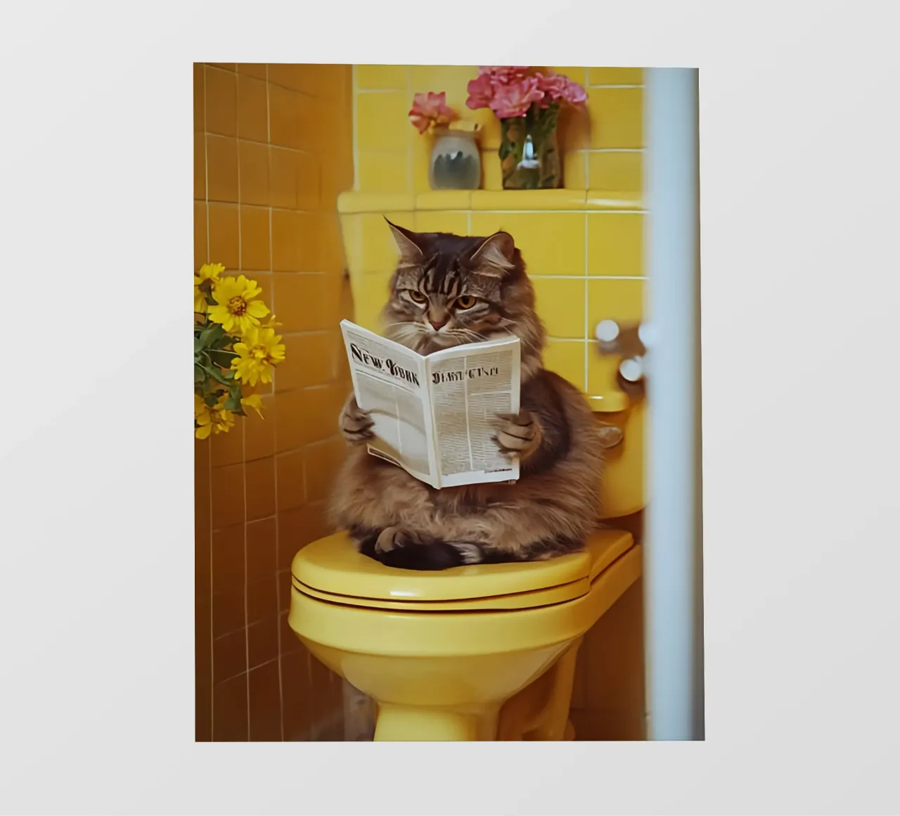 Katze liest Zeitung pellicola backlit da NORDLICHT DESIGNS