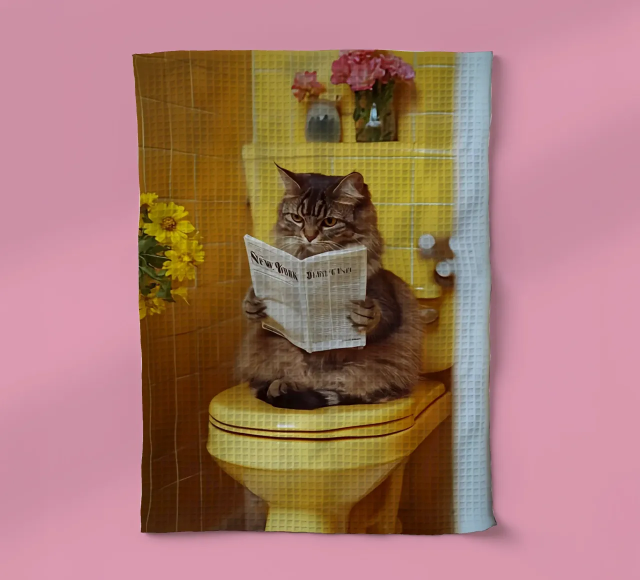 Katze liest Zeitung canovaccio da cucina da NORDLICHT DESIGNS