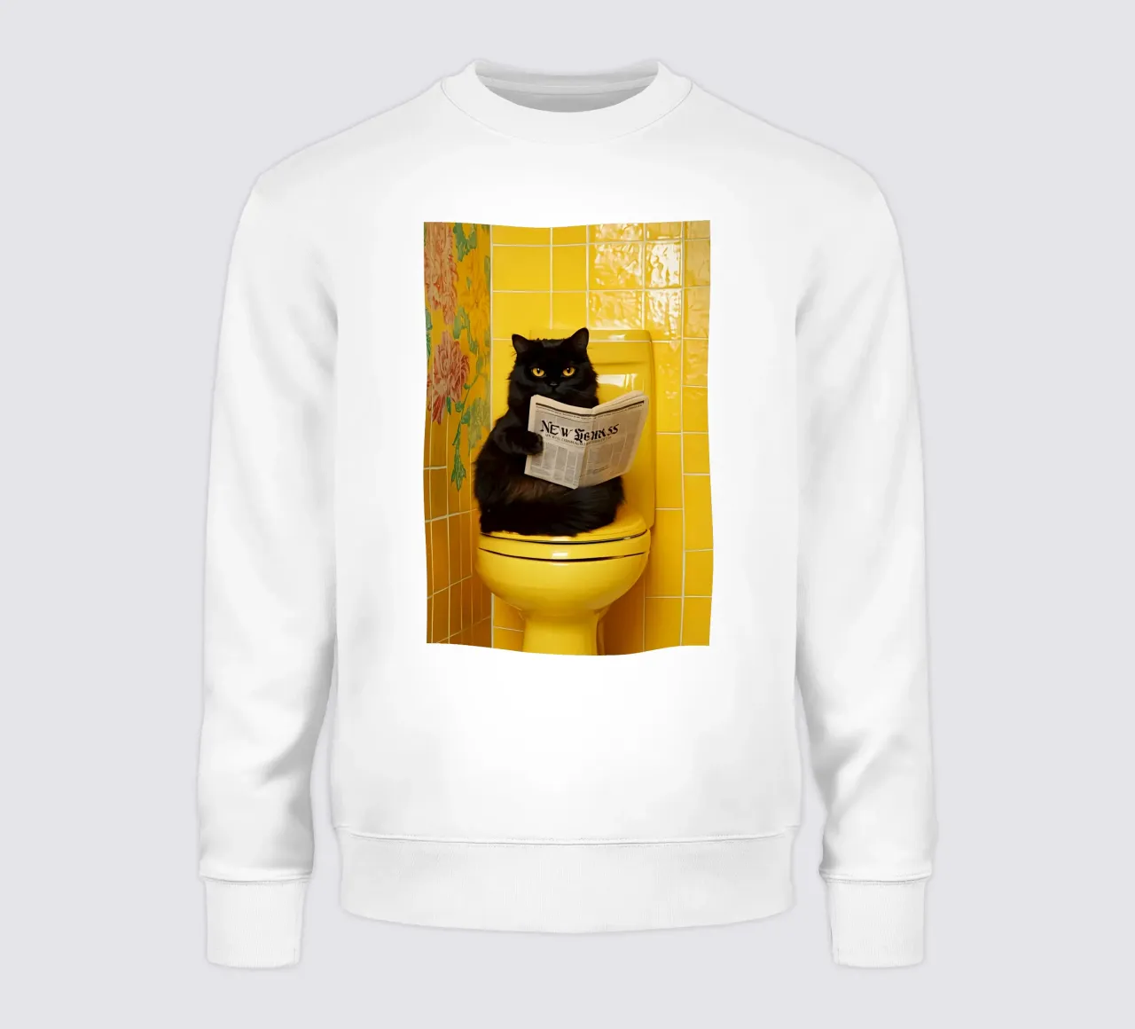 Katze liest Zeitung felpa da NORDLICHT DESIGNS
