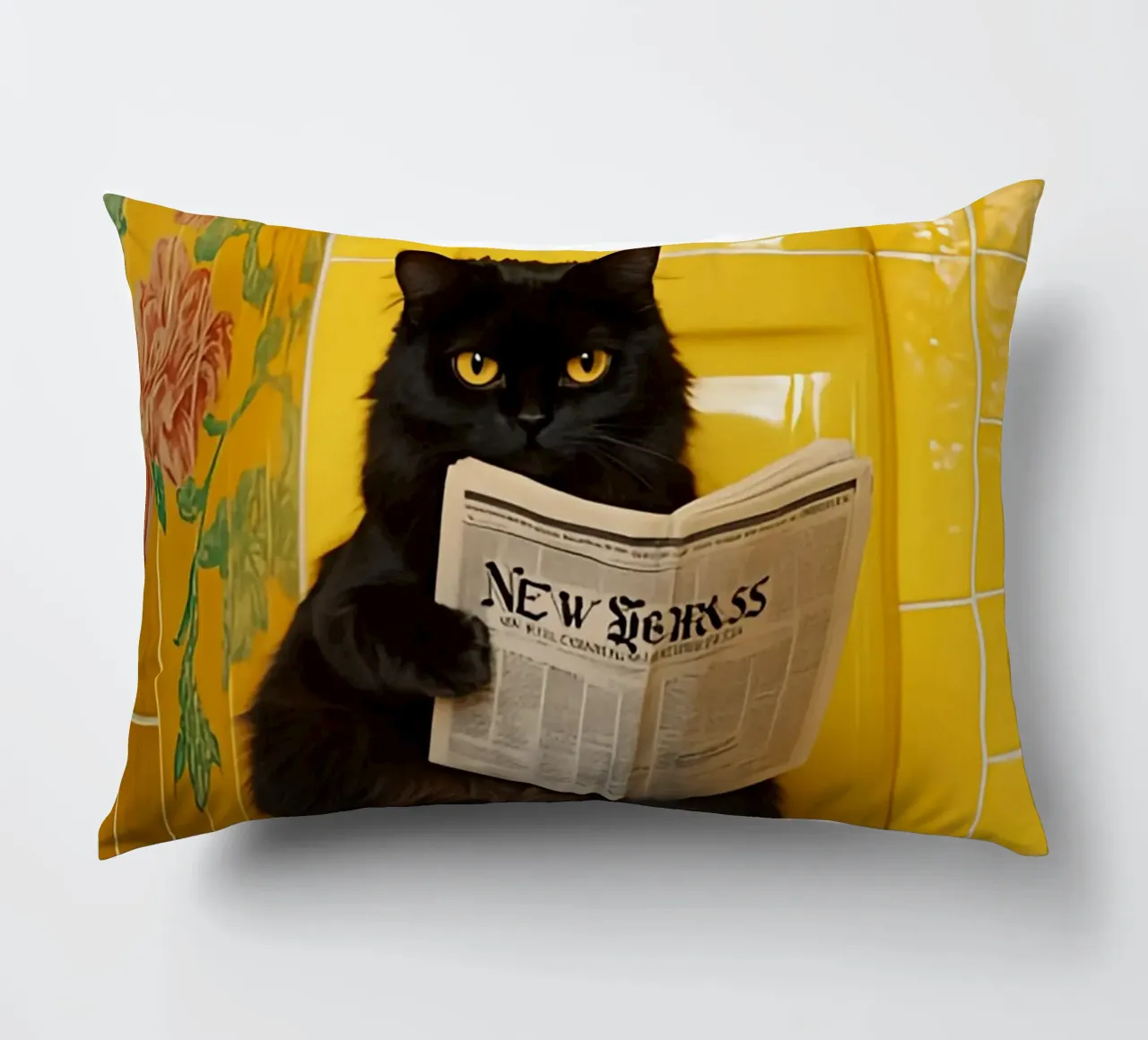 Katze liest Zeitung cuscino da NORDLICHT DESIGNS