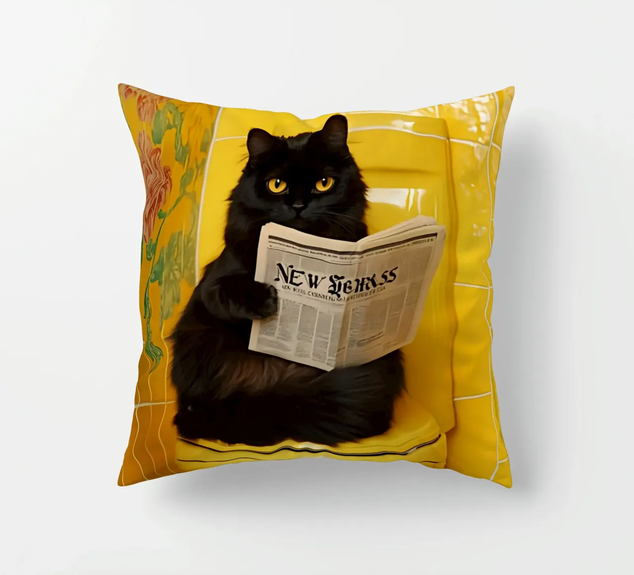 Katze liest Zeitung cuscino da NORDLICHT DESIGNS