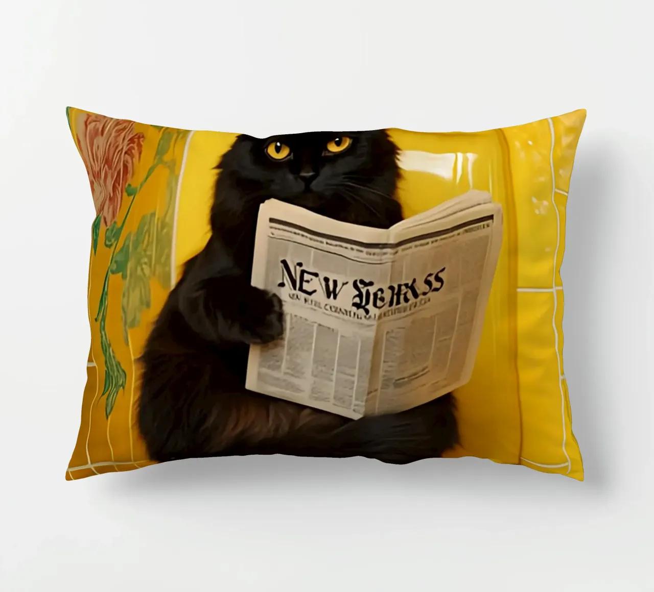 Katze liest Zeitung cuscino da NORDLICHT DESIGNS