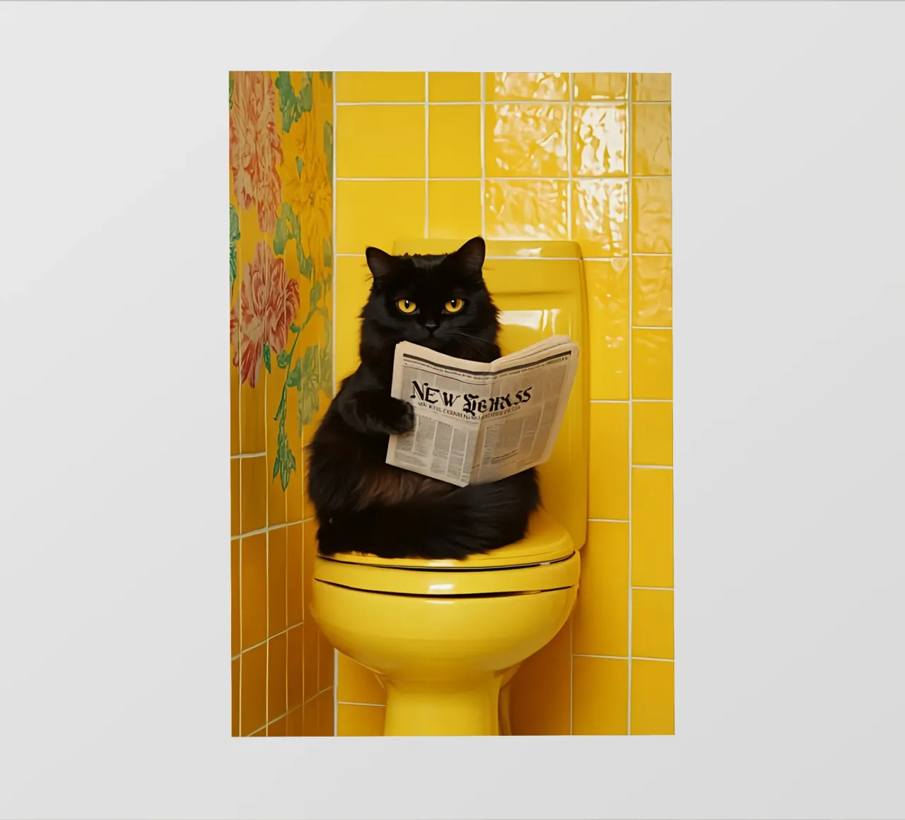 Katze liest Zeitung pellicola backlit da NORDLICHT DESIGNS