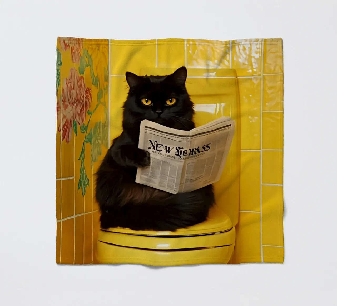 Katze liest Zeitung coperta in pile da NORDLICHT DESIGNS