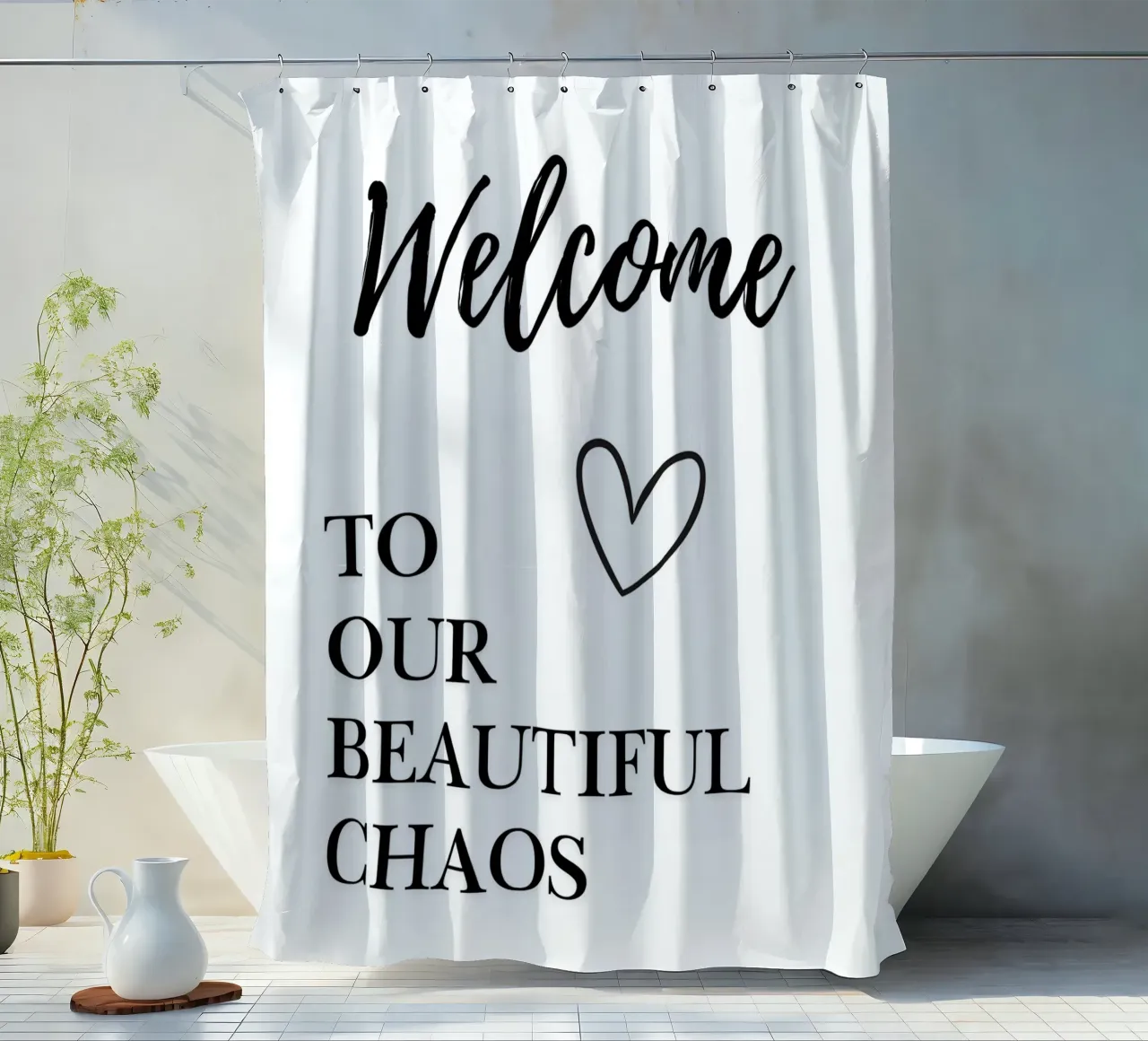 Welcome to our beautiful chaos cortina de baño de NORDLICHT DESIGNS
