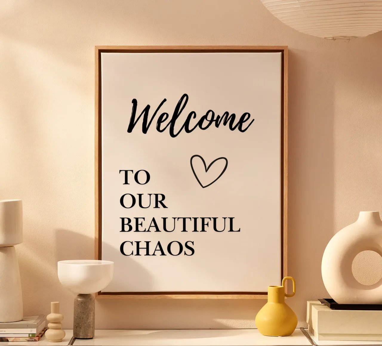 Welcome to our beautiful chaos tela con Cornice a cassetta da NORDLICHT DESIGNS