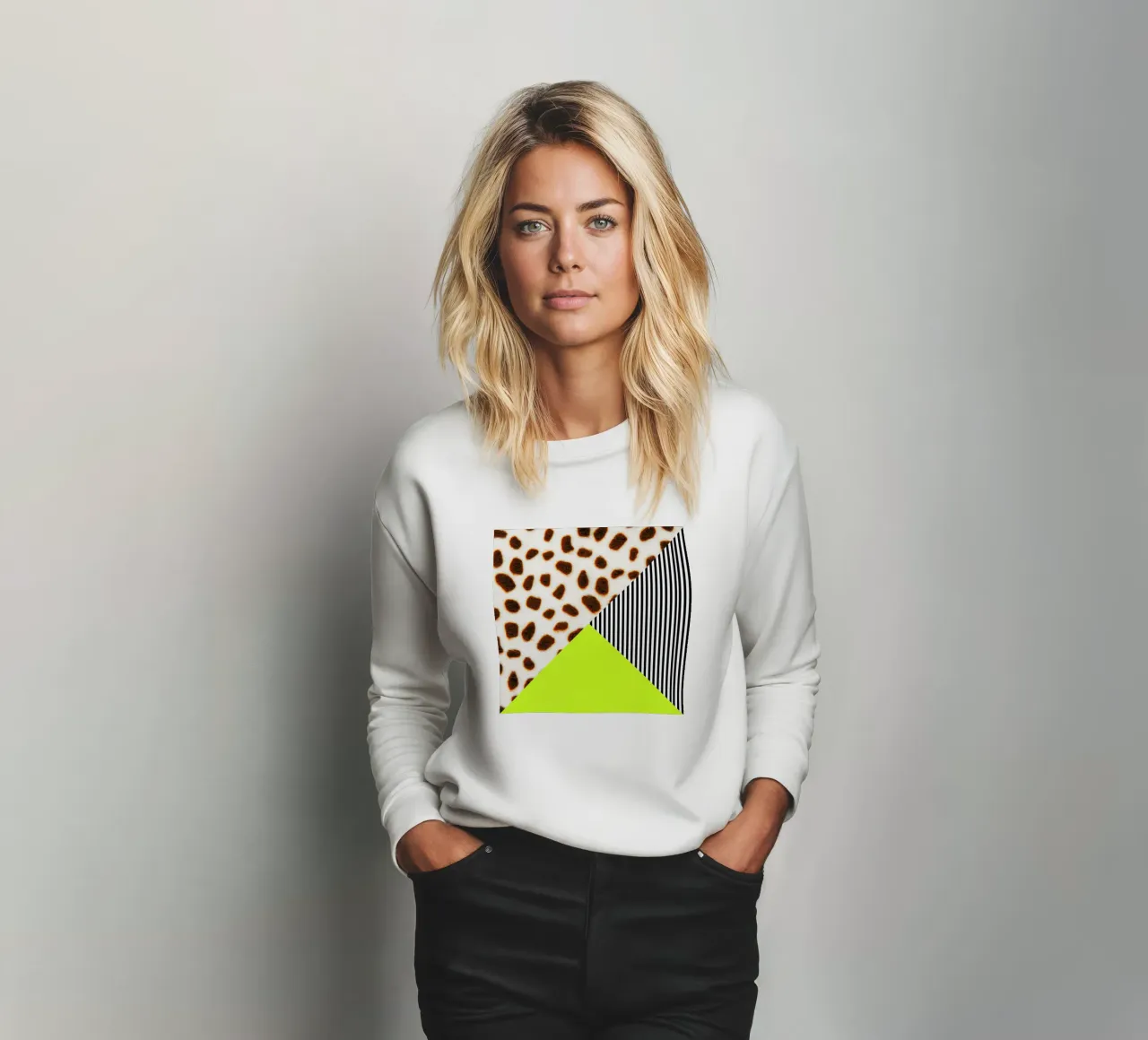 Cheetah Stripe Neon felpa da Vasare Nar