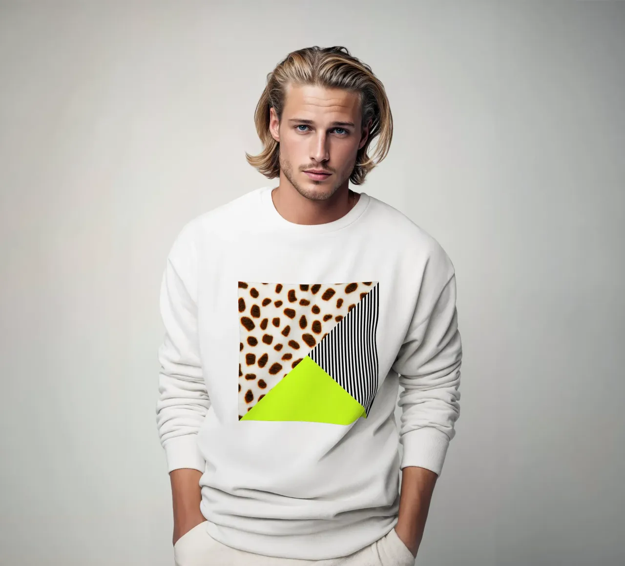 Cheetah Stripe Neon felpa da Vasare Nar