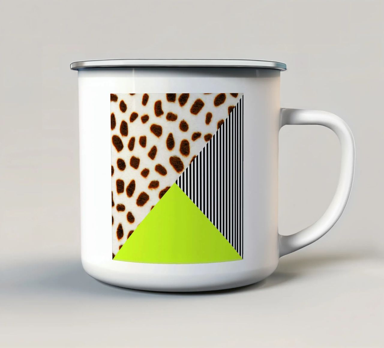 Cheetah Stripe  Neon tazza in smalto da Vasare Nar