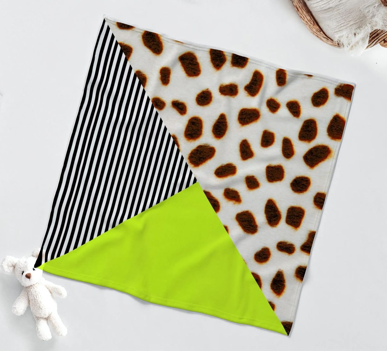 Cheetah Stripe  Neon coperta in pile da Vasare Nar