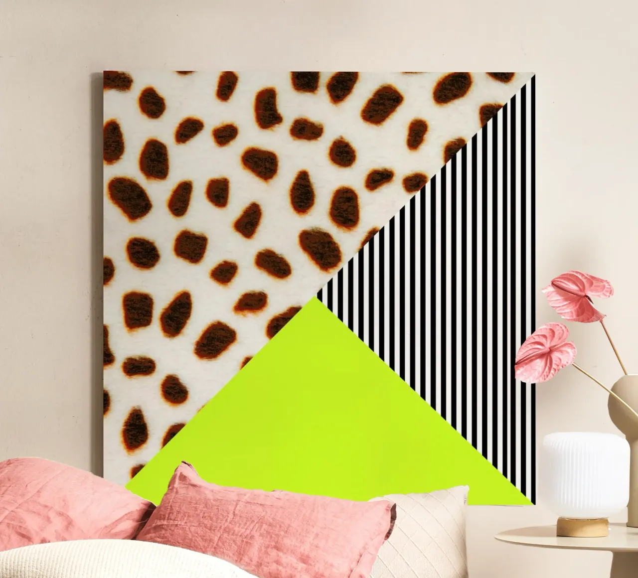 Cheetah Stripe  Neon canvas by Vasare Nar