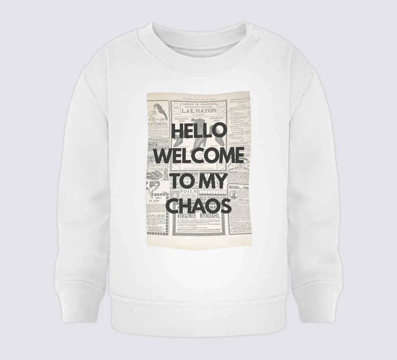 Hello Welcome to my Chaos felpa neonato da NORDLICHT DESIGNS