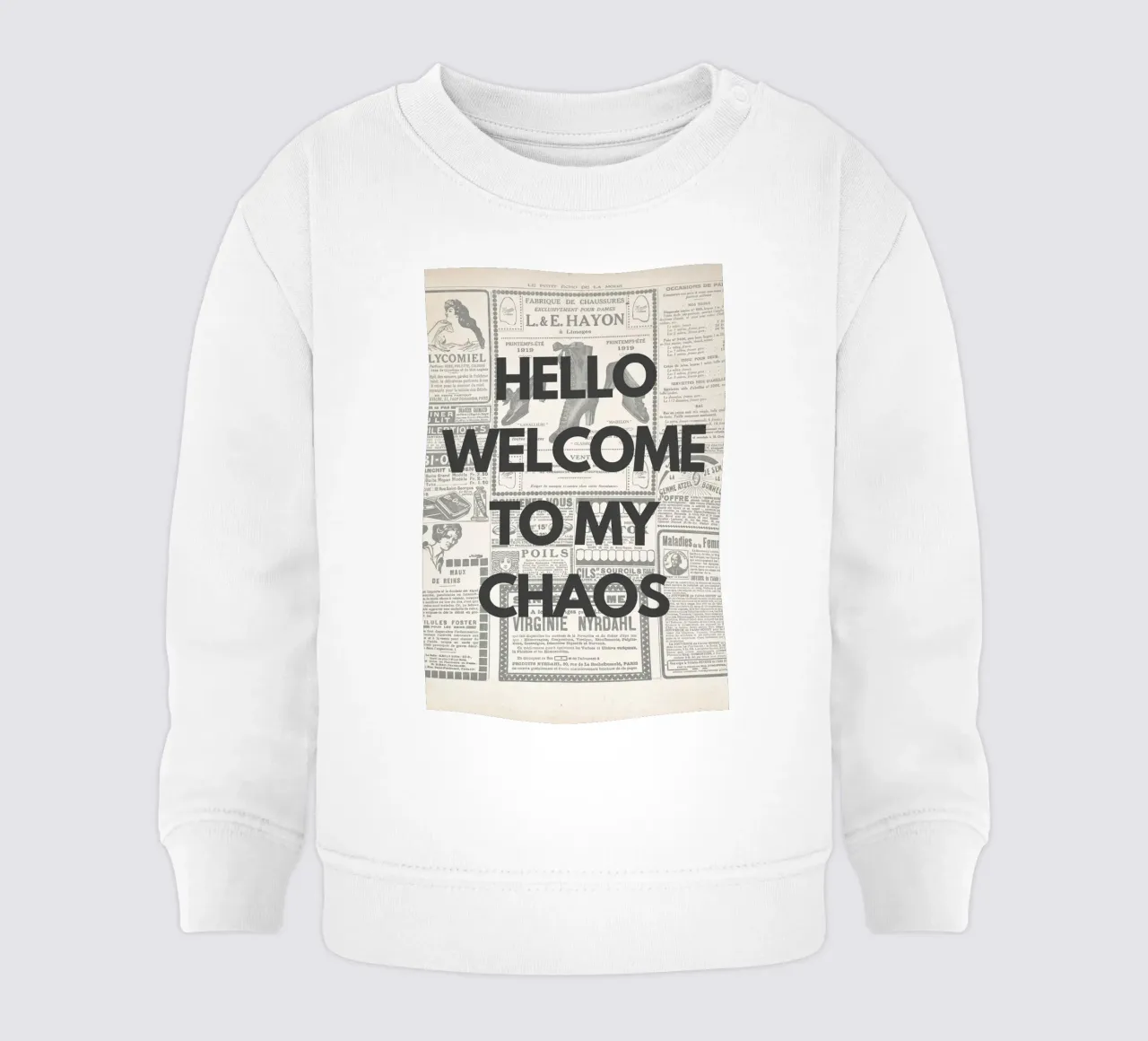 Hello Welcome to my Chaos felpa neonato da NORDLICHT DESIGNS