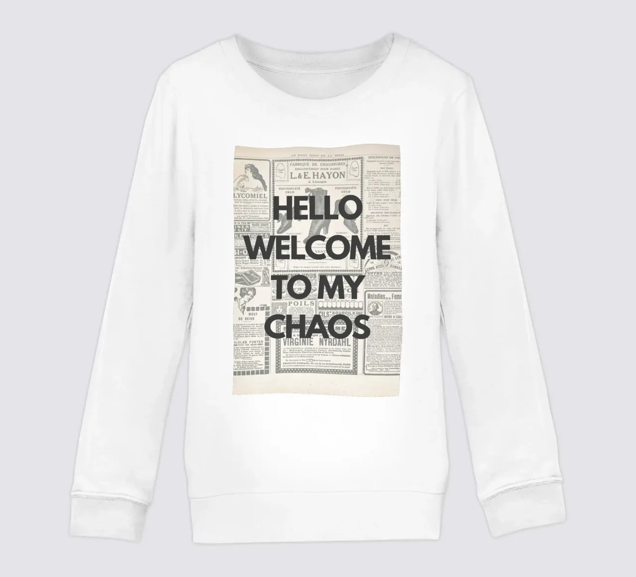 Hello Welcome to my Chaos felpa bambino da NORDLICHT DESIGNS