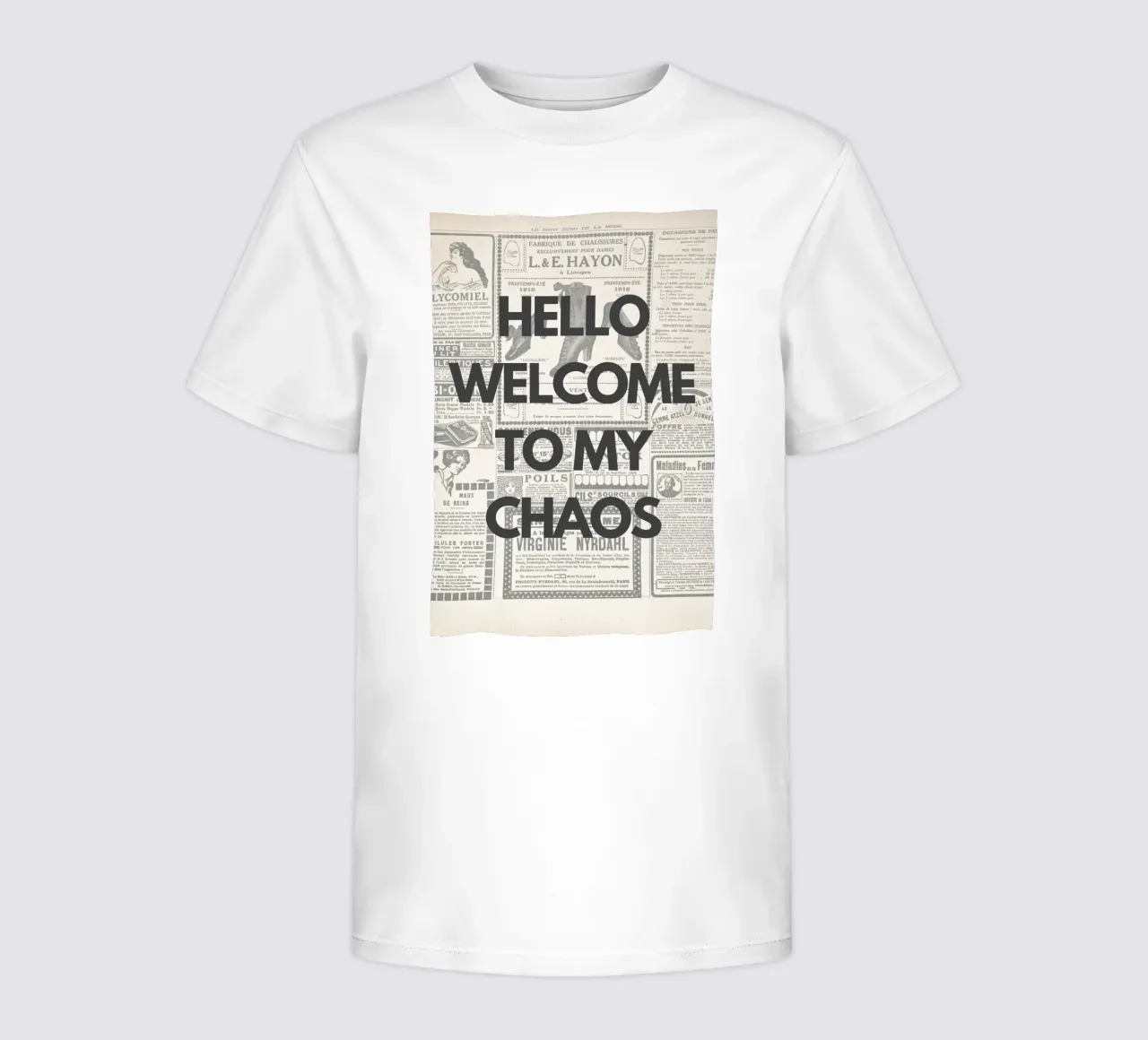 Hello Welcome to my Chaos t-shirt bambini da NORDLICHT DESIGNS