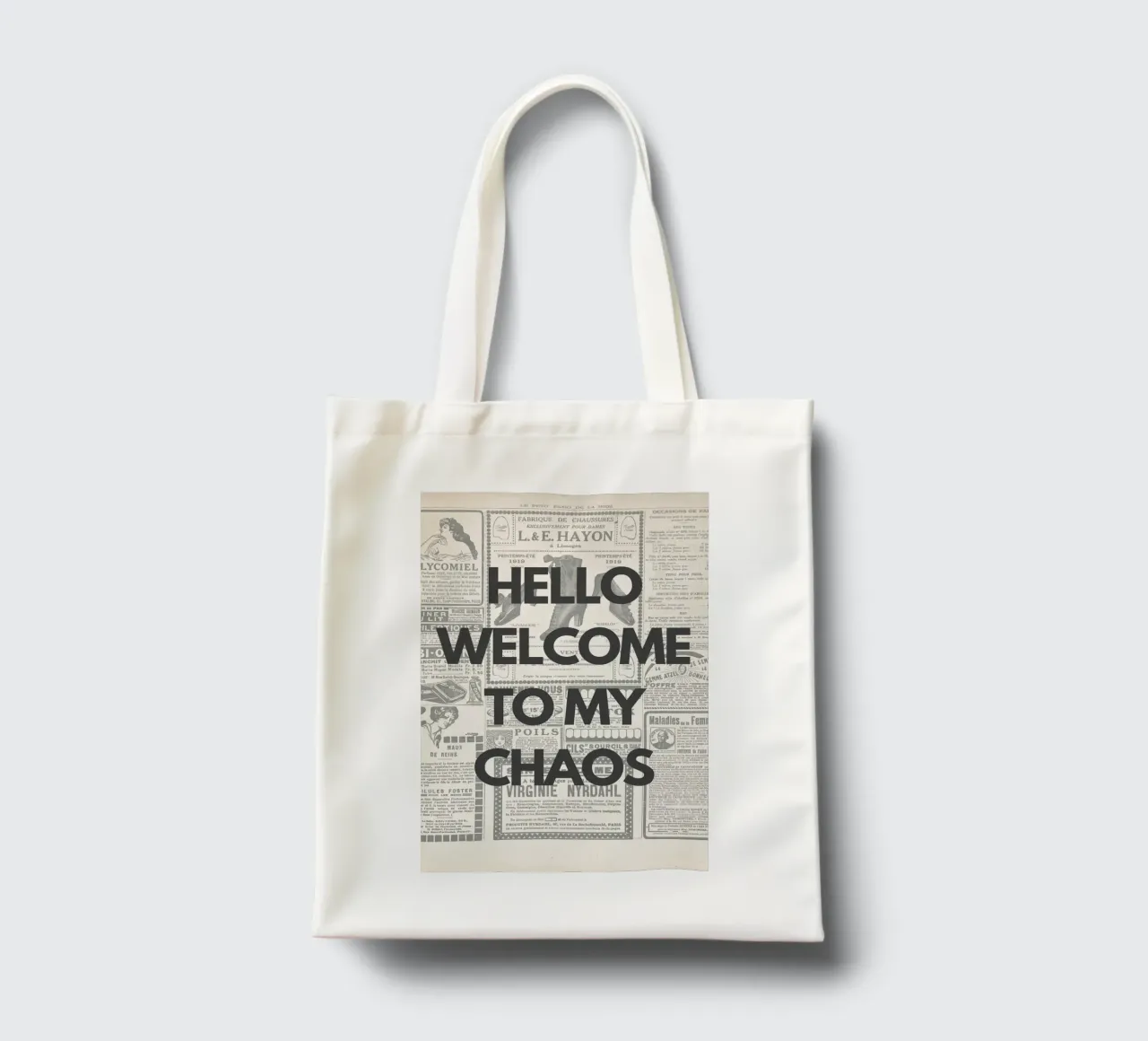 Hello Welcome to my Chaos borsa in juta da NORDLICHT DESIGNS
