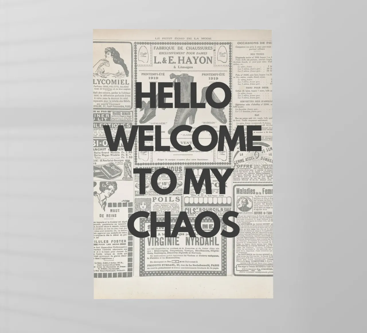 Hello Welcome to my Chaos pellicola backlit da NORDLICHT DESIGNS