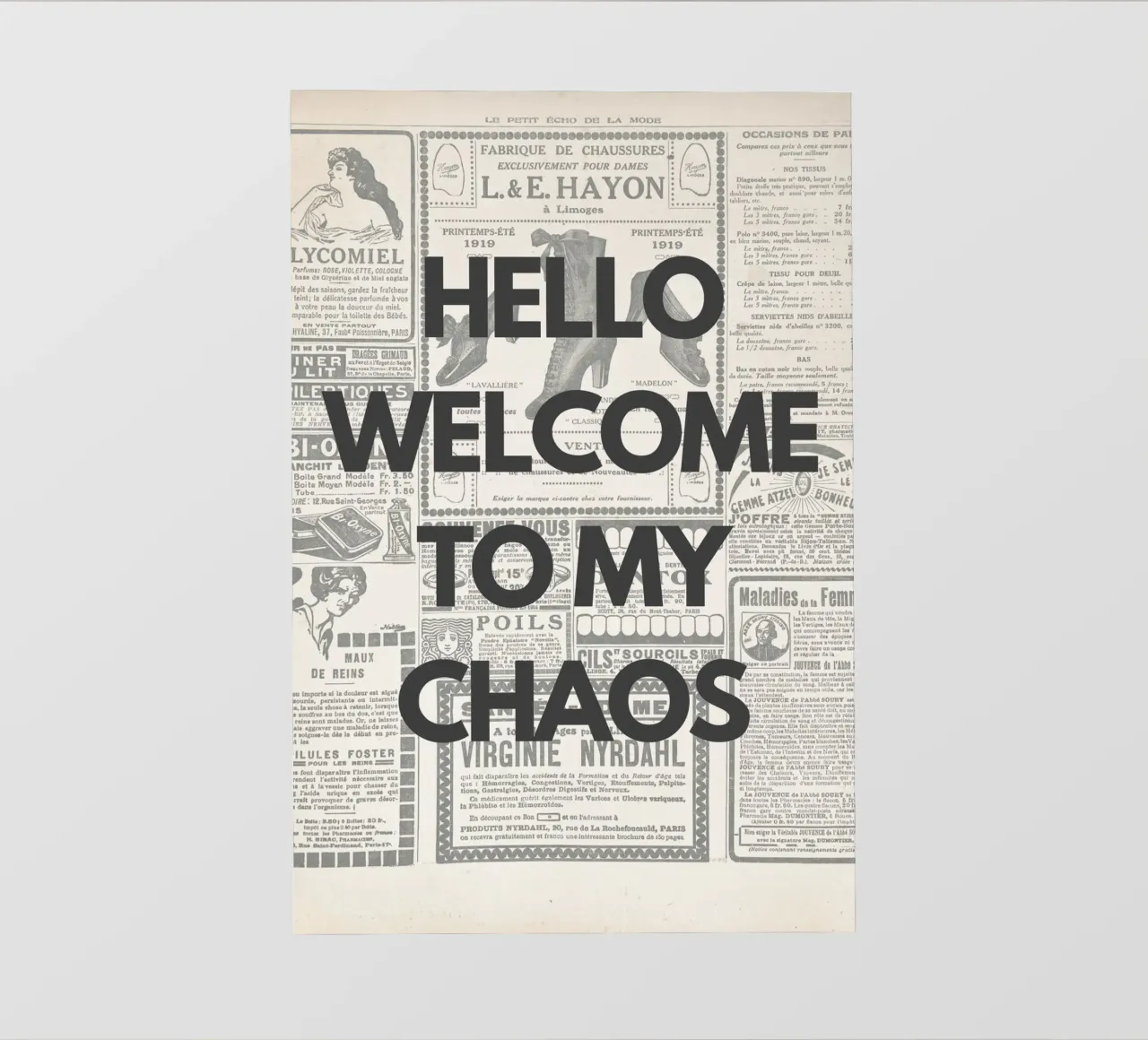 Hello Welcome to my Chaos pellicola backlit da NORDLICHT DESIGNS