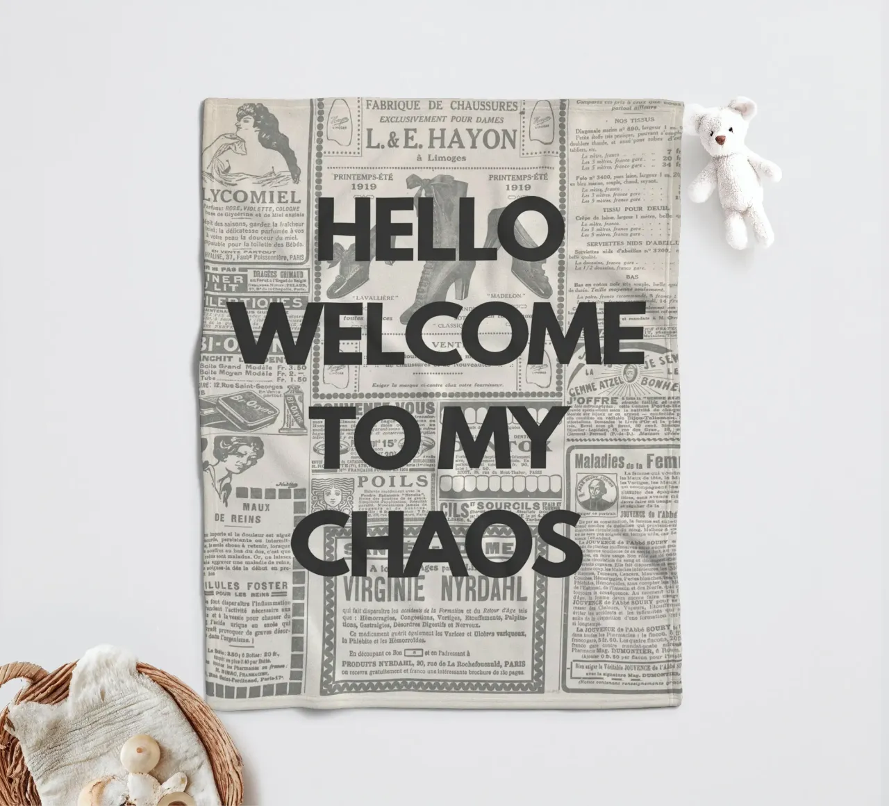 Hello Welcome to my Chaos coperta in pile da NORDLICHT DESIGNS
