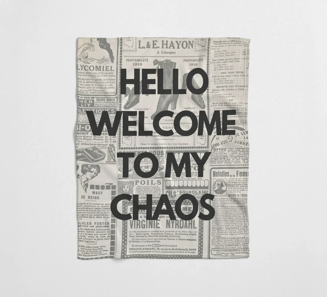 Hello Welcome to my Chaos coperta in pile da NORDLICHT DESIGNS