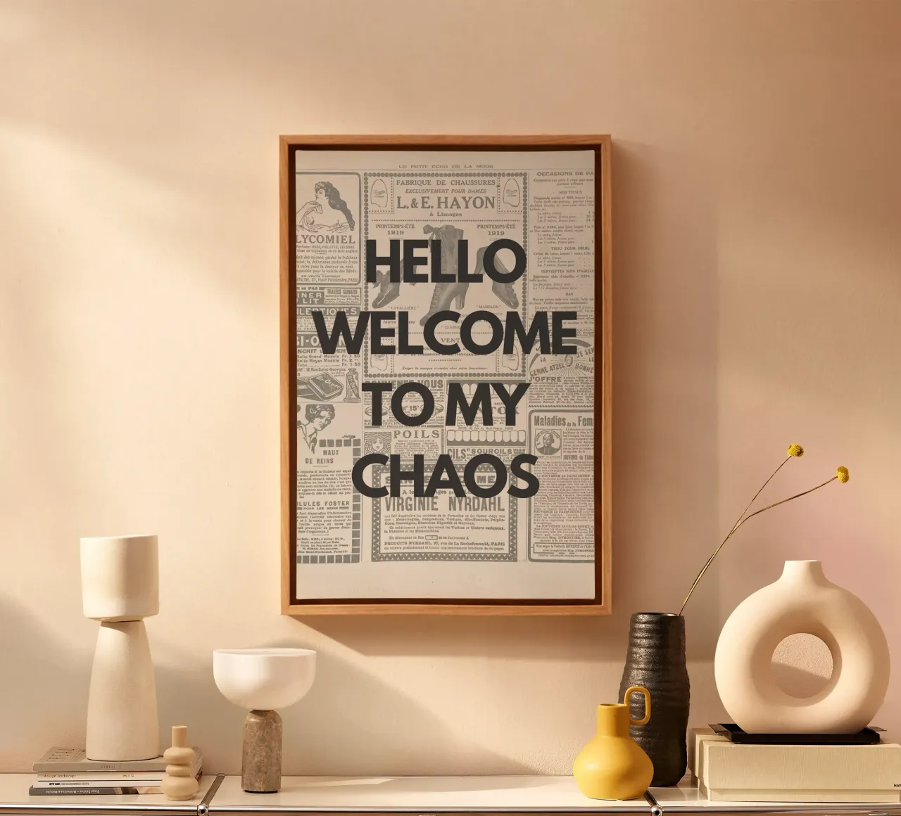 Hello Welcome to my Chaos tela da NORDLICHT DESIGNS