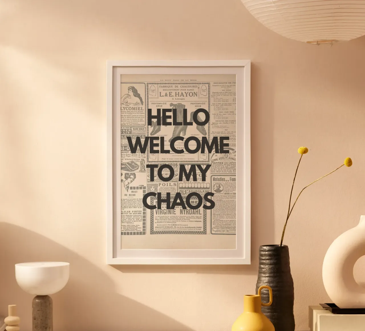 Hello Welcome to my Chaos poster da NORDLICHT DESIGNS